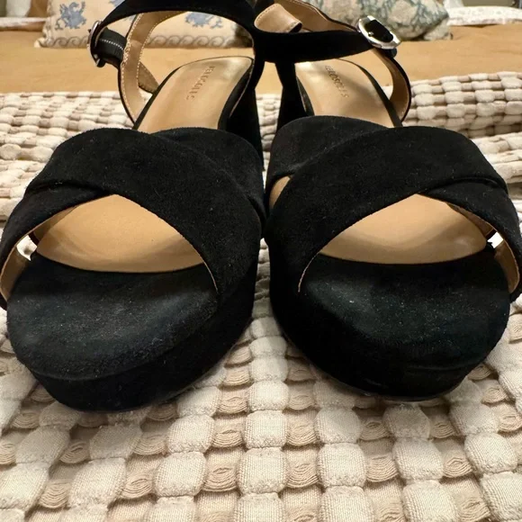 Aerosoles Cosmos Black Women's Platform Sandals - Picture 7 of 8